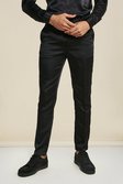 Black Skinny Fit Pantalons Met Satijnen Design
