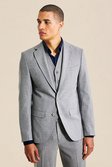 Slim Grey Single Breasted Jacket