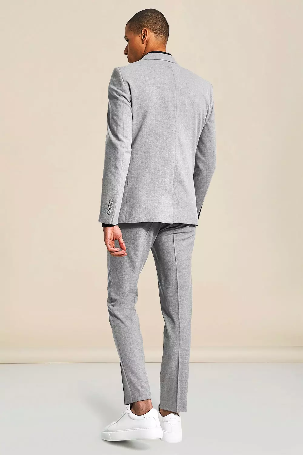 Slim Grey Double Breasted Jacket alternative image