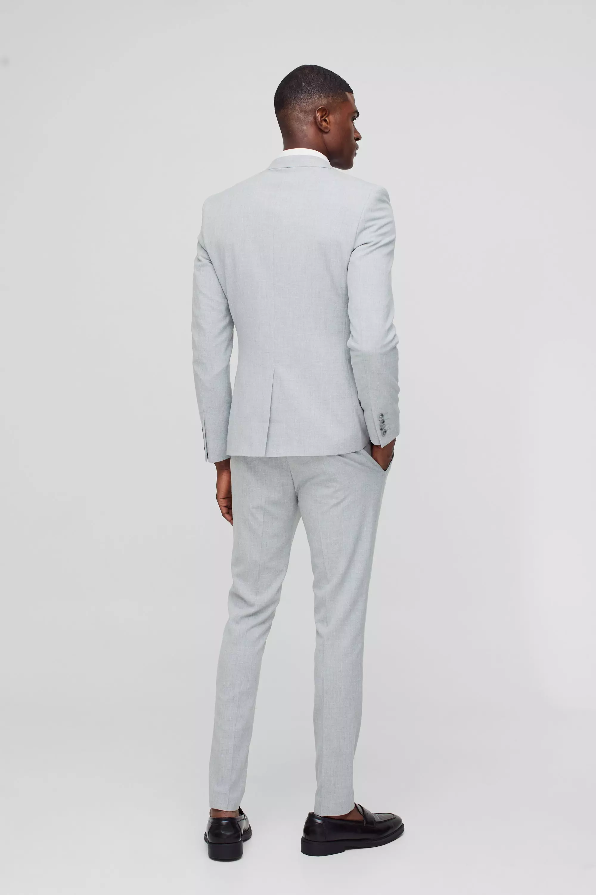 Super Skinny Grey Single Breasted Jacket alternative image