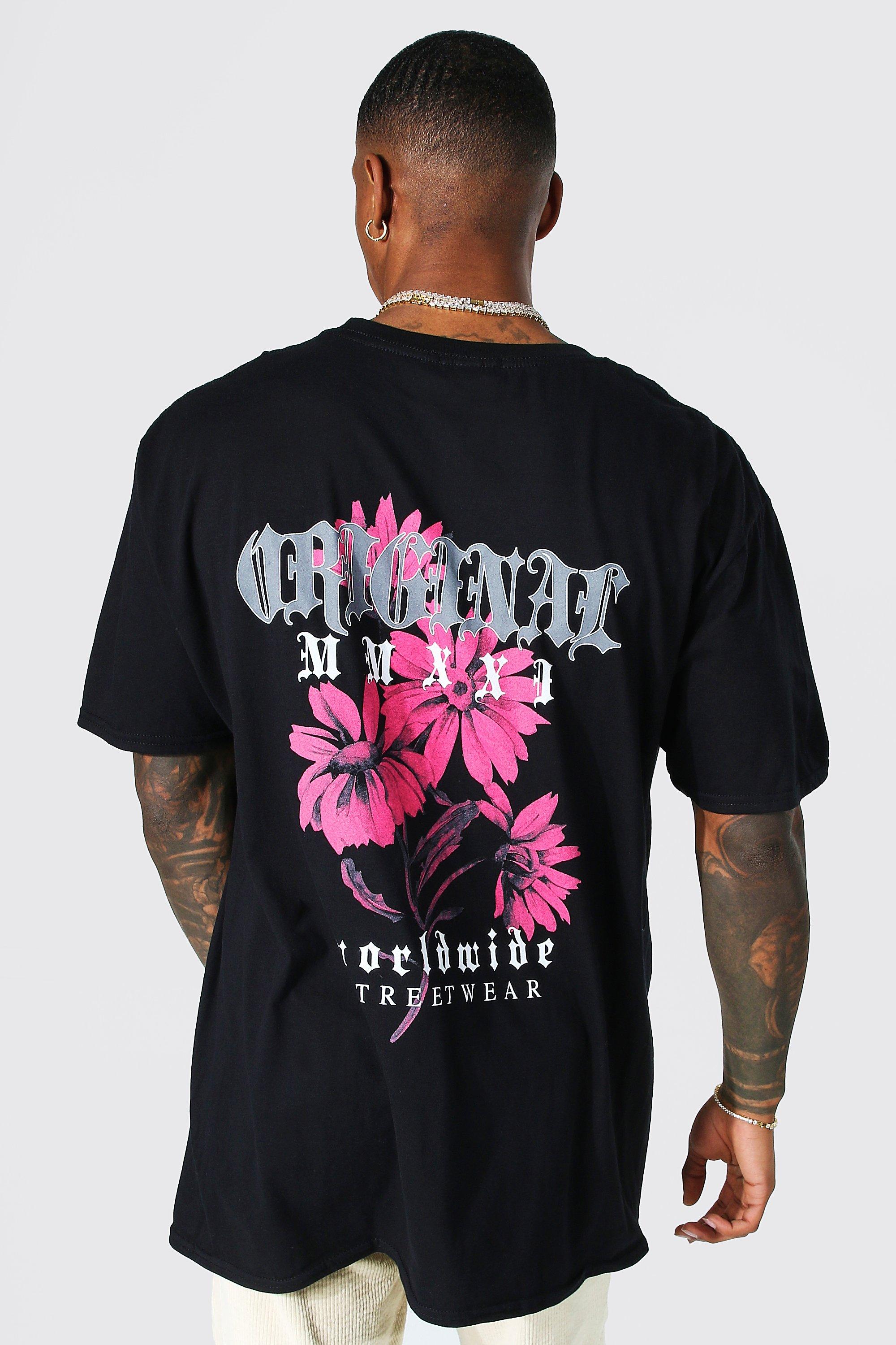 Pink and black graphic 2024 tee