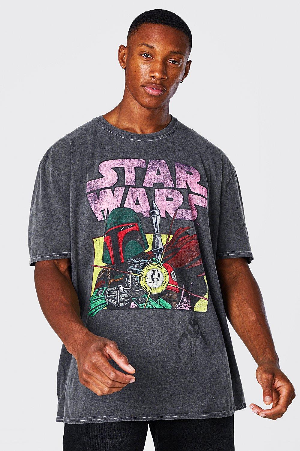 Rubber Mangel Van God Oversized Star Wars Acid Wash T-shirt | boohooMAN USA