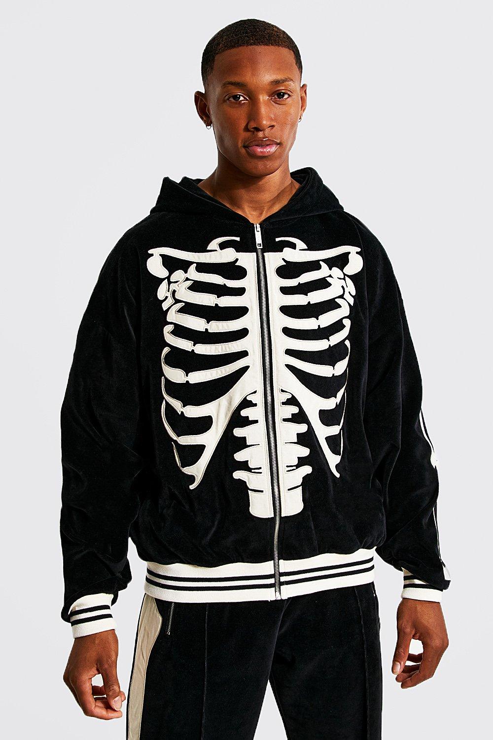 Black 2024 skeleton hoodie