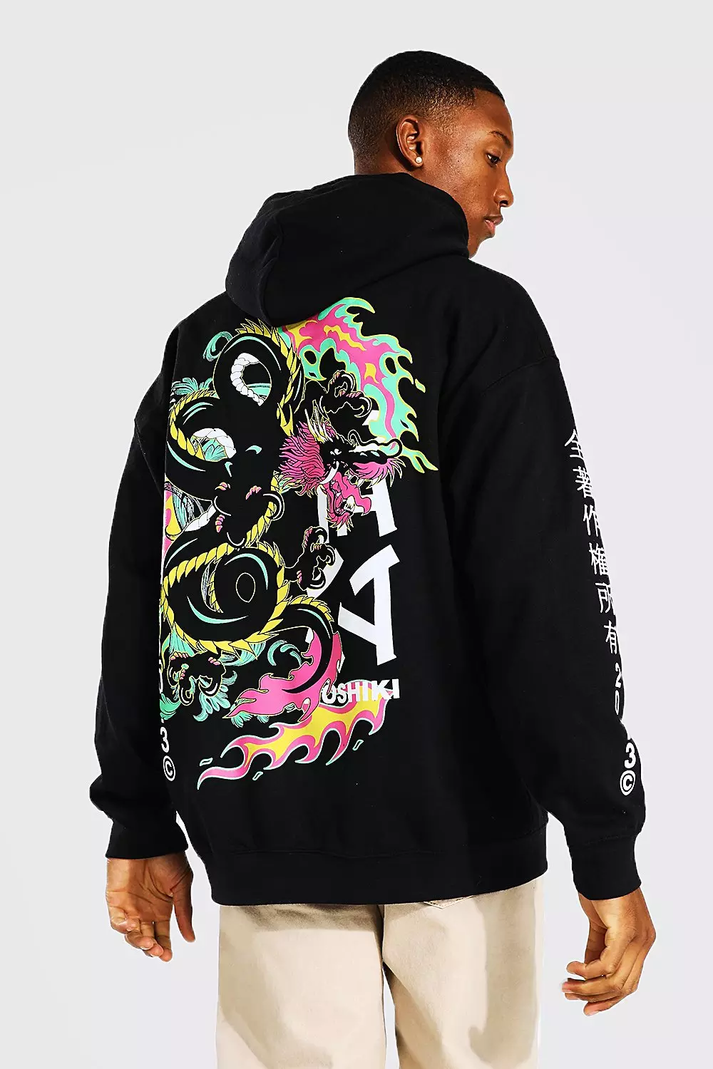 Dragon print hoodie best sale