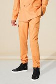 Orange Tall Skinny Cargo Suit Pants