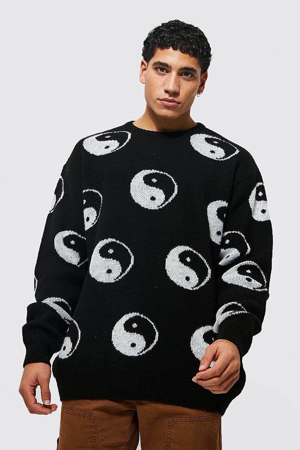 Oversized Heavyweight Yin Yang Knitted Sweater