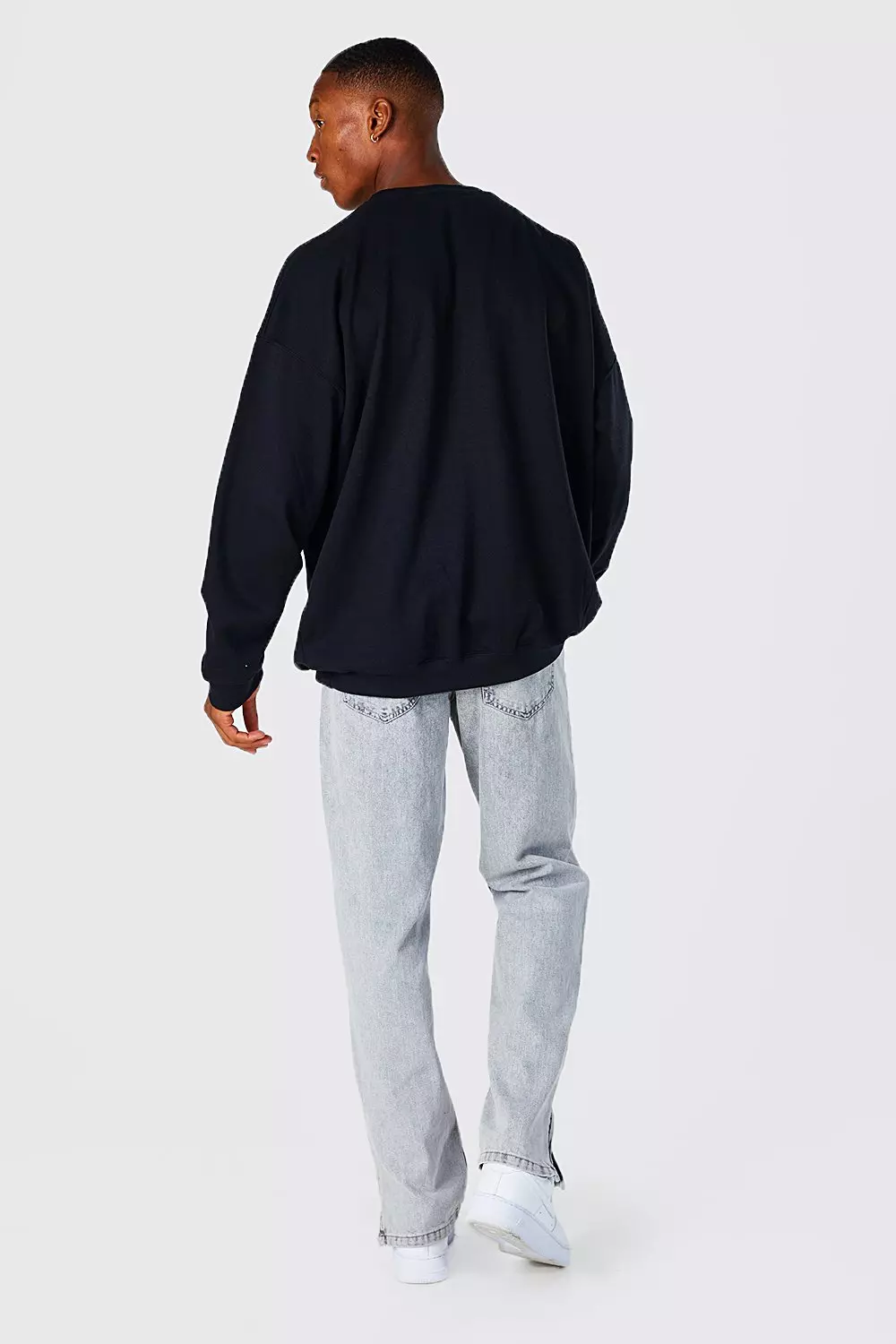 Black Oversized Chicago Varsity Sweatshirt alternative image