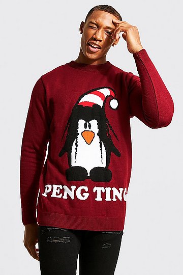 Peng Ting Christmas Jumper | boohooMAN UK