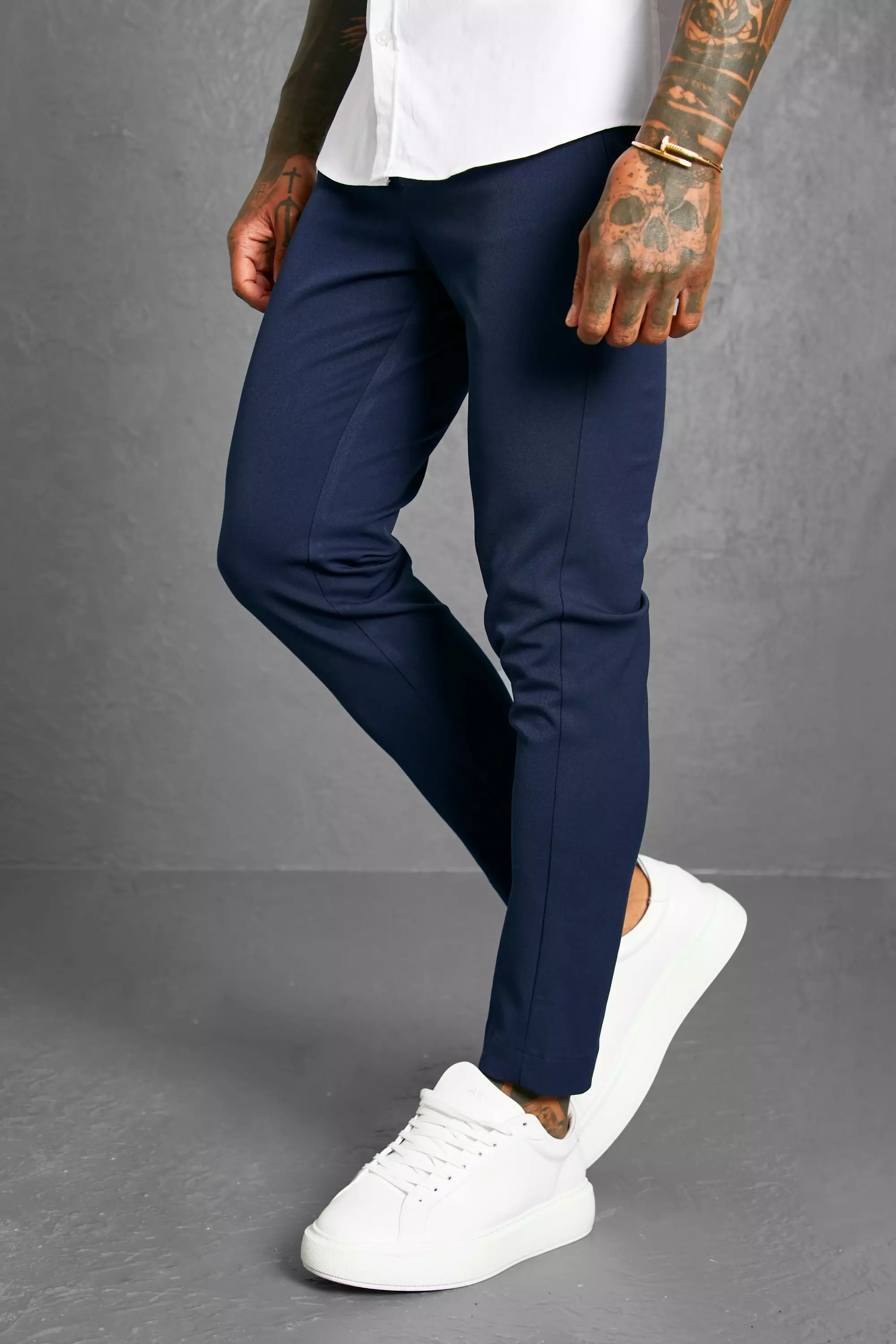 Super Skinny 4 Way Stretch Tailored Pants boohooMAN USA