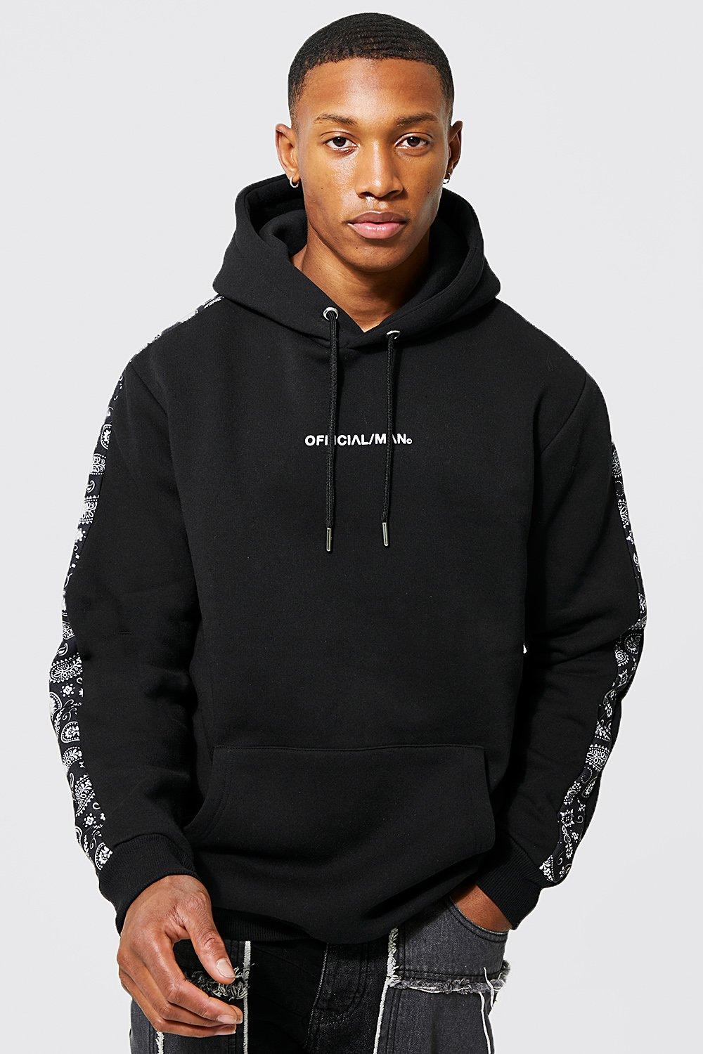 Official Man Panelled Hoodie boohooMAN USA