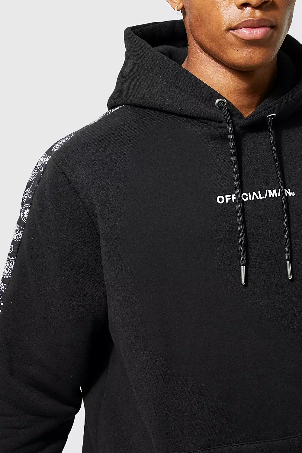 Official Man Panelled Hoodie | boohooMAN USA