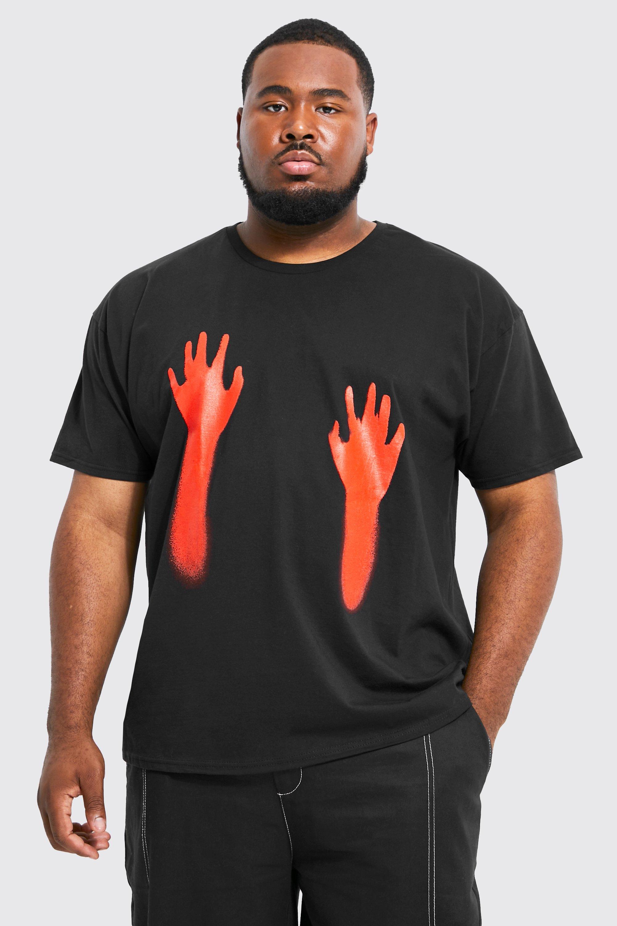 Hand logo-print T-shirt in black