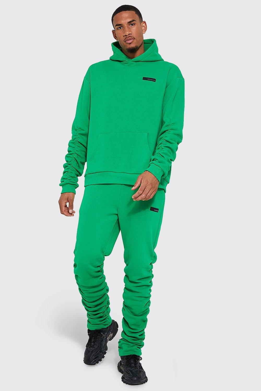 Neon green mens store tracksuit