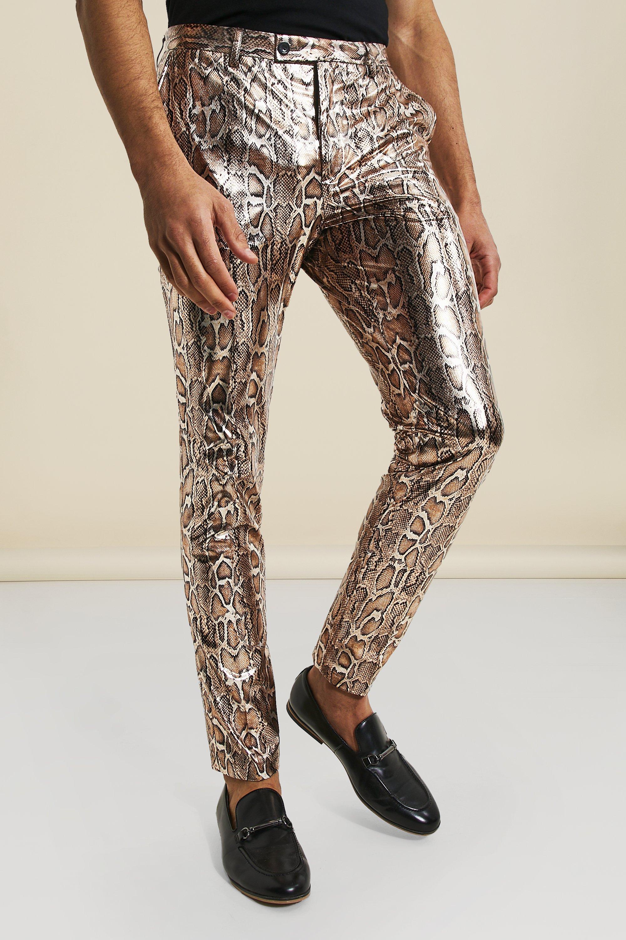 Boohoo hot sale snake trousers