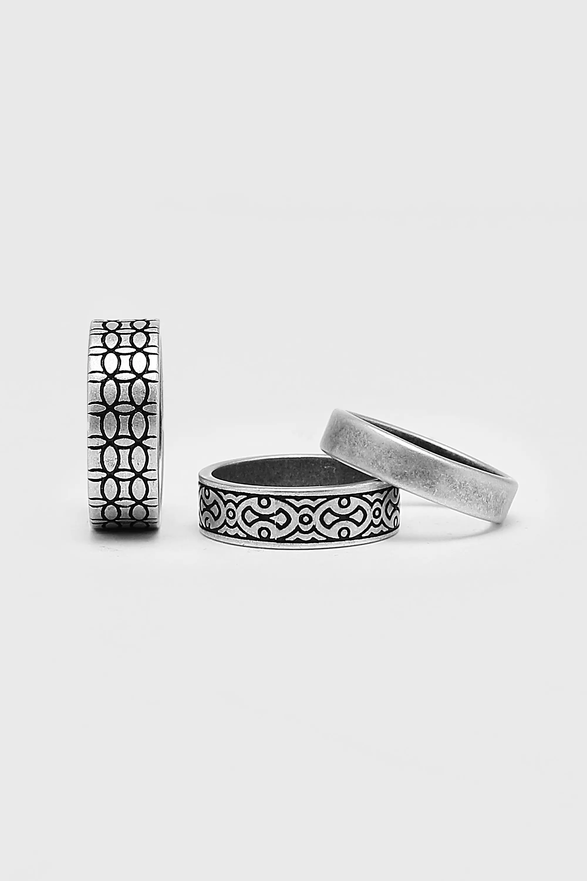 3 Pack Ring Set Silver