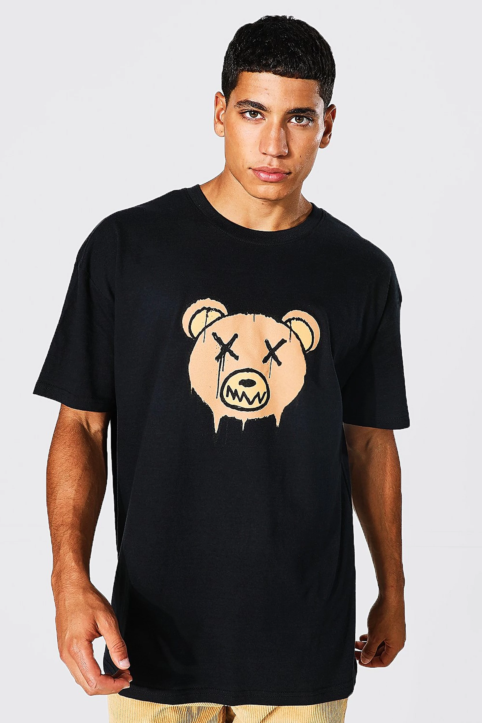 boohooman.com | Oversized Teddy Bear T-shirt