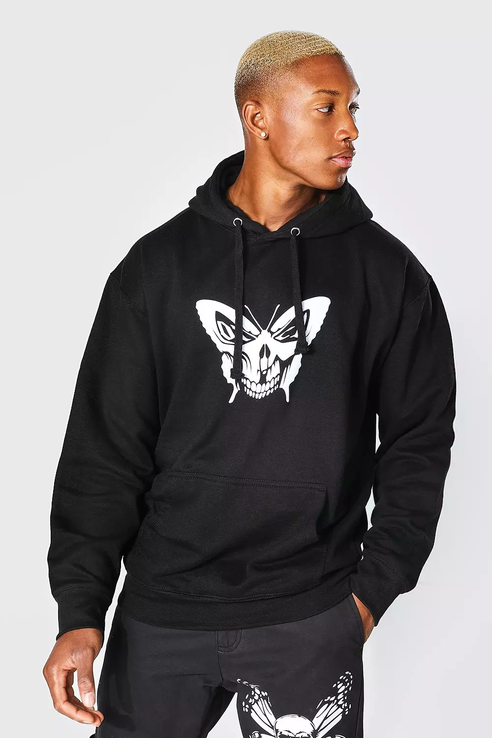 Butterfly skull hoodie on sale