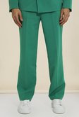 Green Relaxed Suit Pants