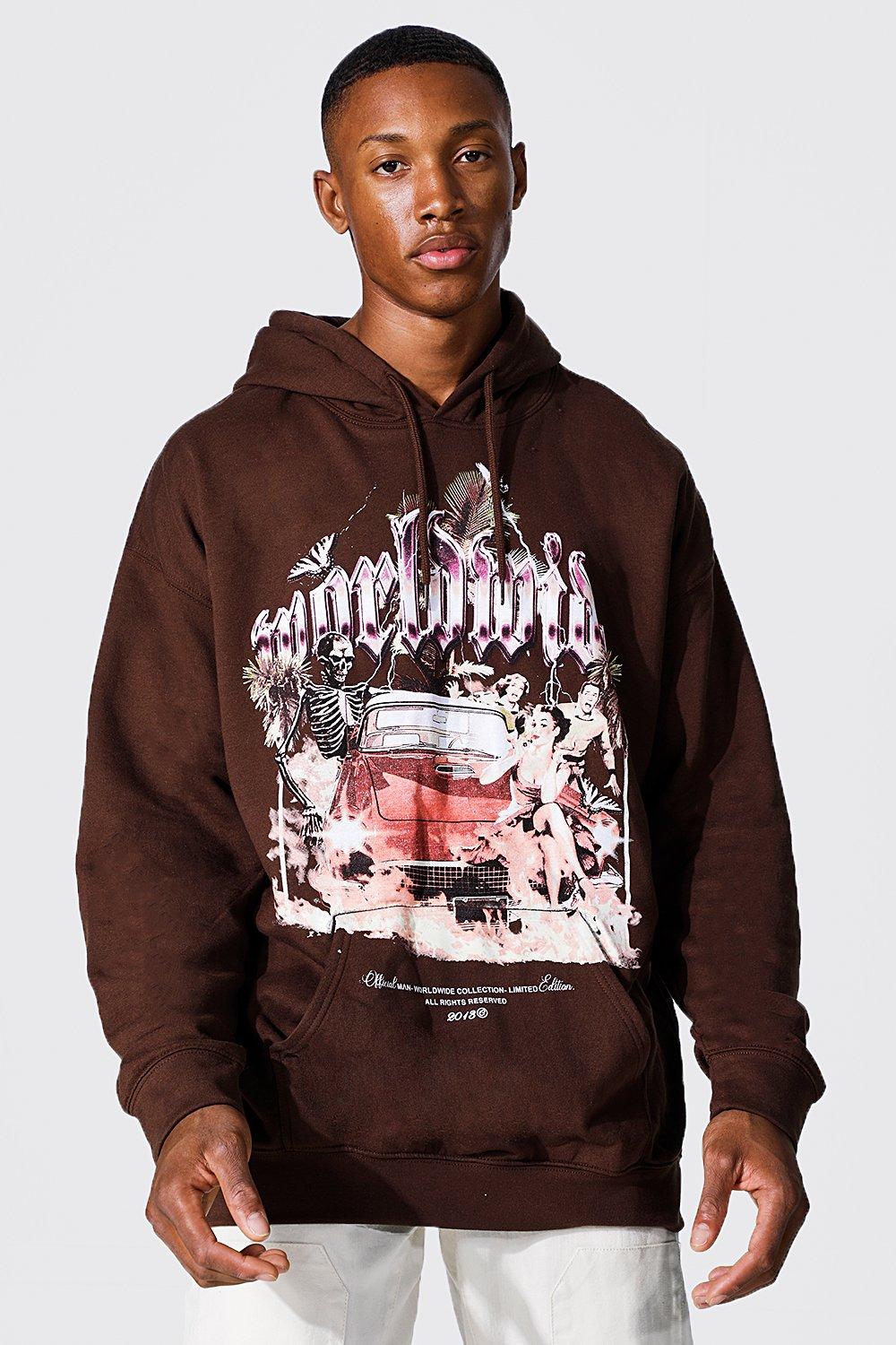 Oversized Worldwide Car Graphic Sweatshirt