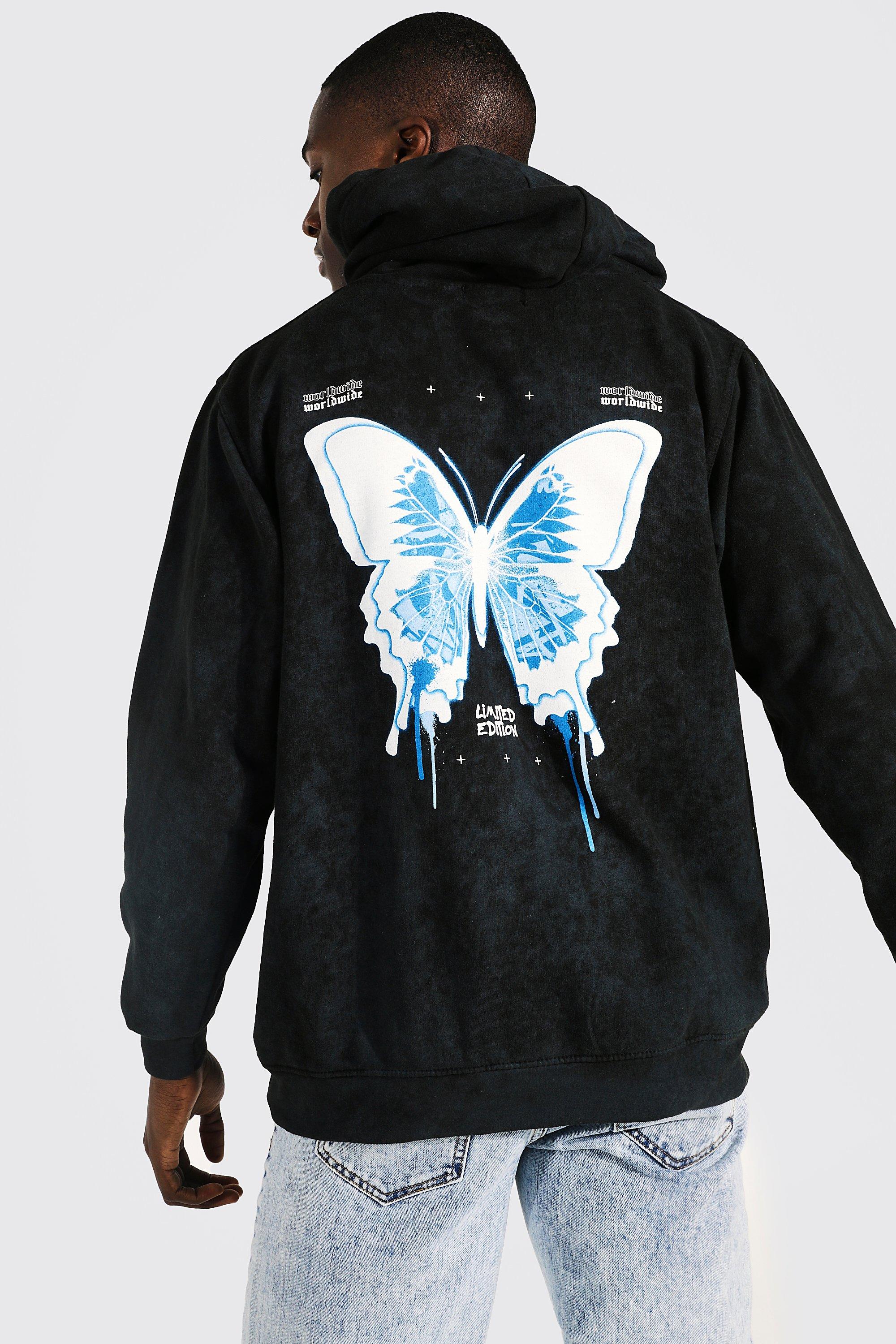 Boohooman butterfly hoodie hot sale