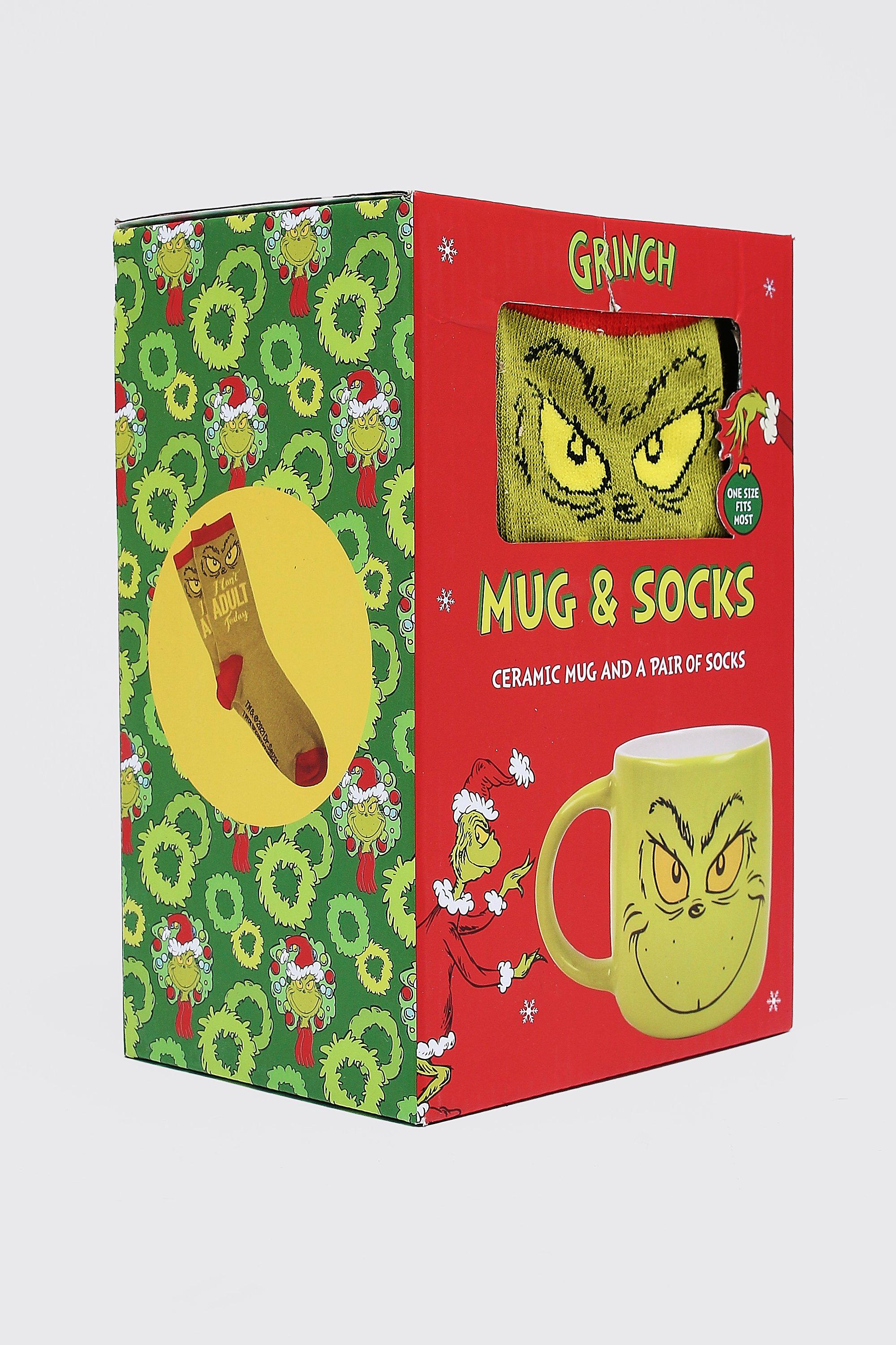 The Grinch Mug & Sock Set | boohooMAN USA