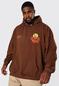 Plus Official Face Loopback Hoodie Chocolate