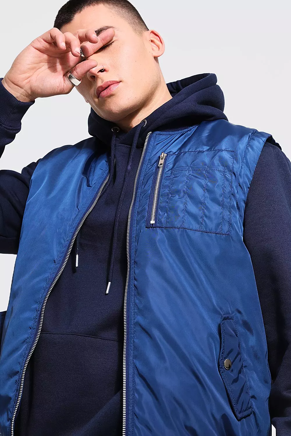 Sleeveless Bomber Jacket boohooMAN