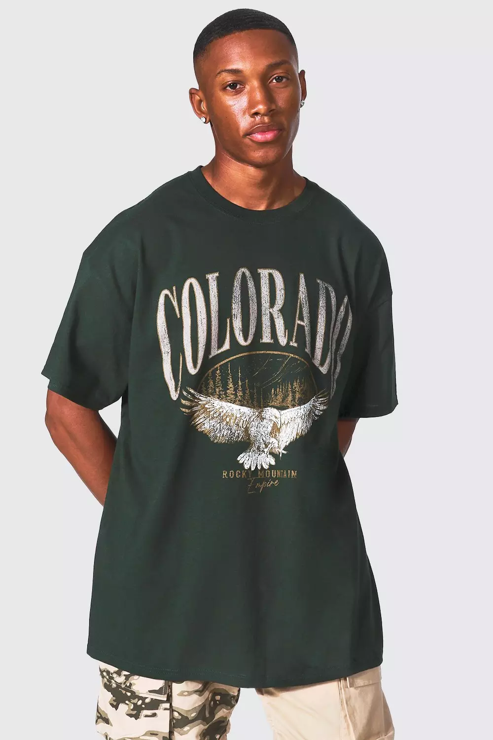 Oversized Colorado Varsity T-shirt Green