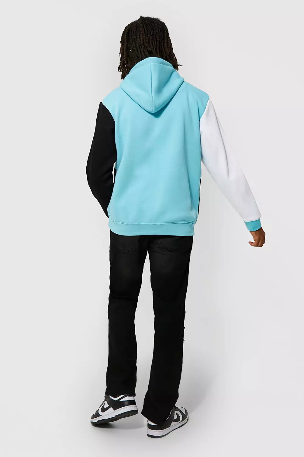 Washed black Onbewerkte Baggy Spijkerbroek alternatieve afbeelding