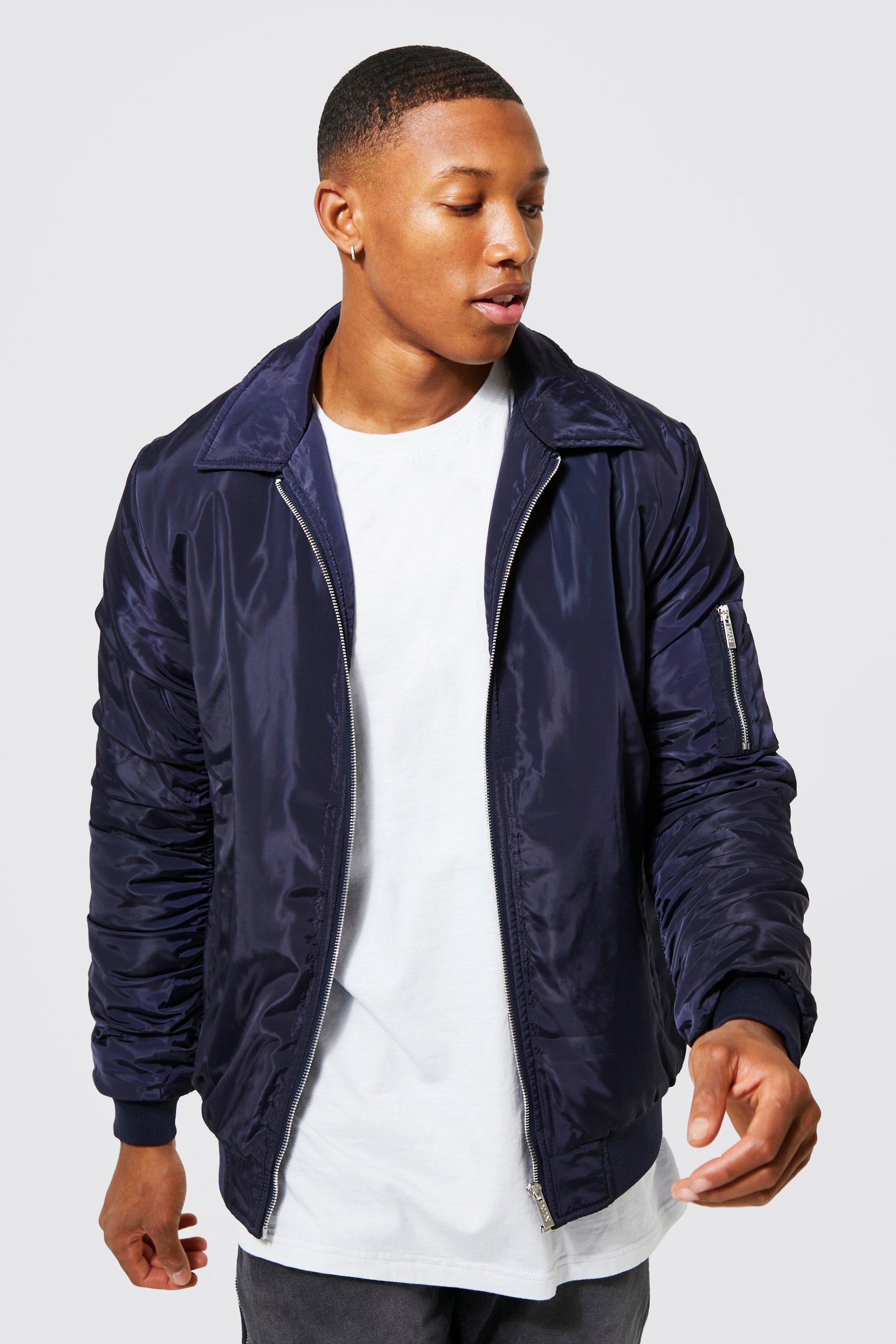 Pologeorgis The Amanda Mink Bomber Jacket Navy / M