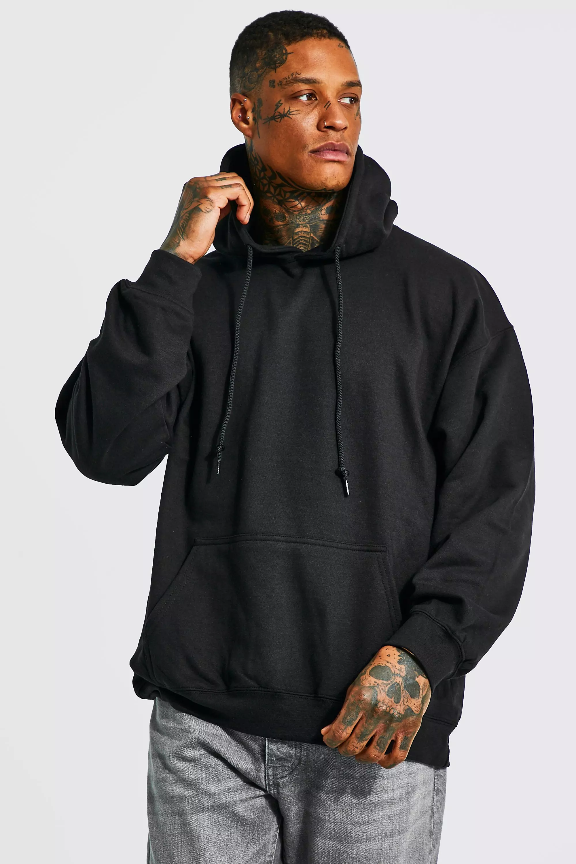 Oversize hoodie black dragon hotsell