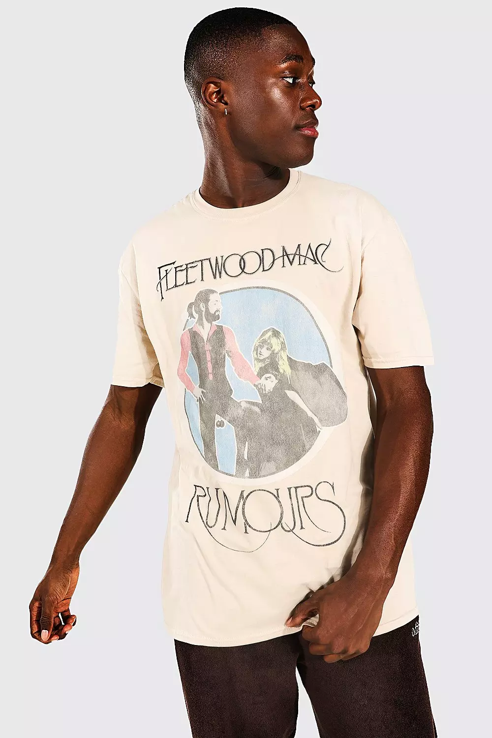 Oversized Fleetwood Mac License T shirt boohooMAN UK