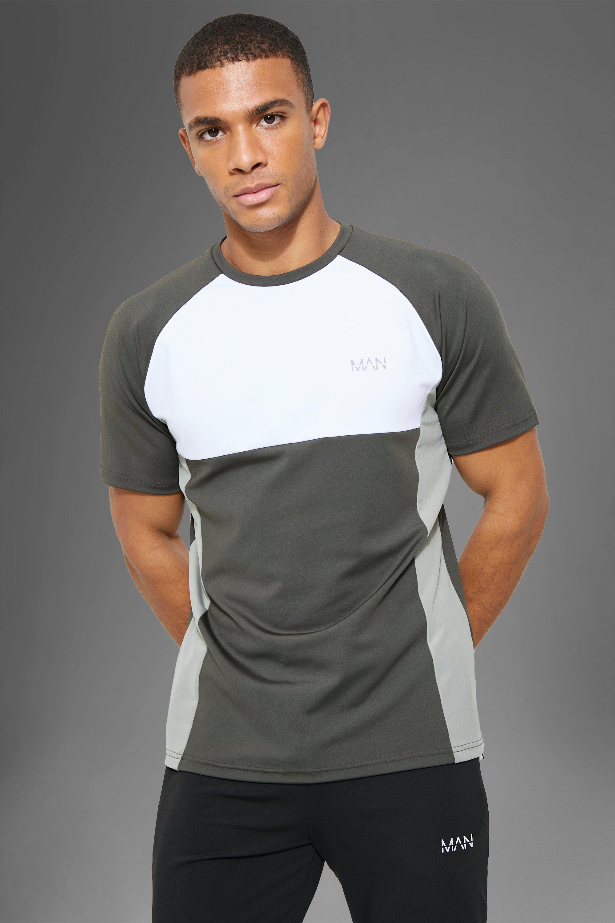 boohooMAN Men's Active Gym Raglan T-Shirt