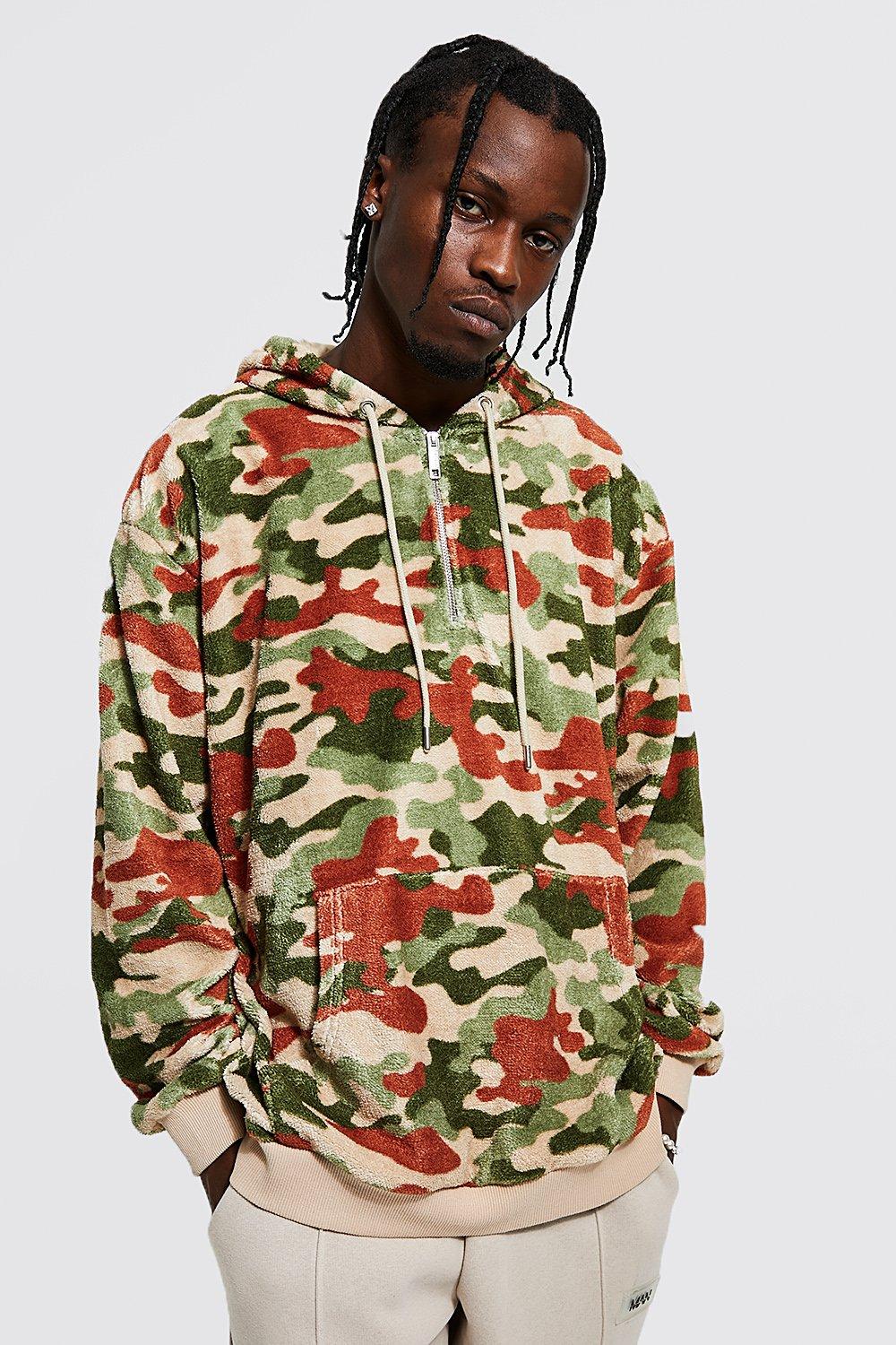 Oversized on sale camo hoodie