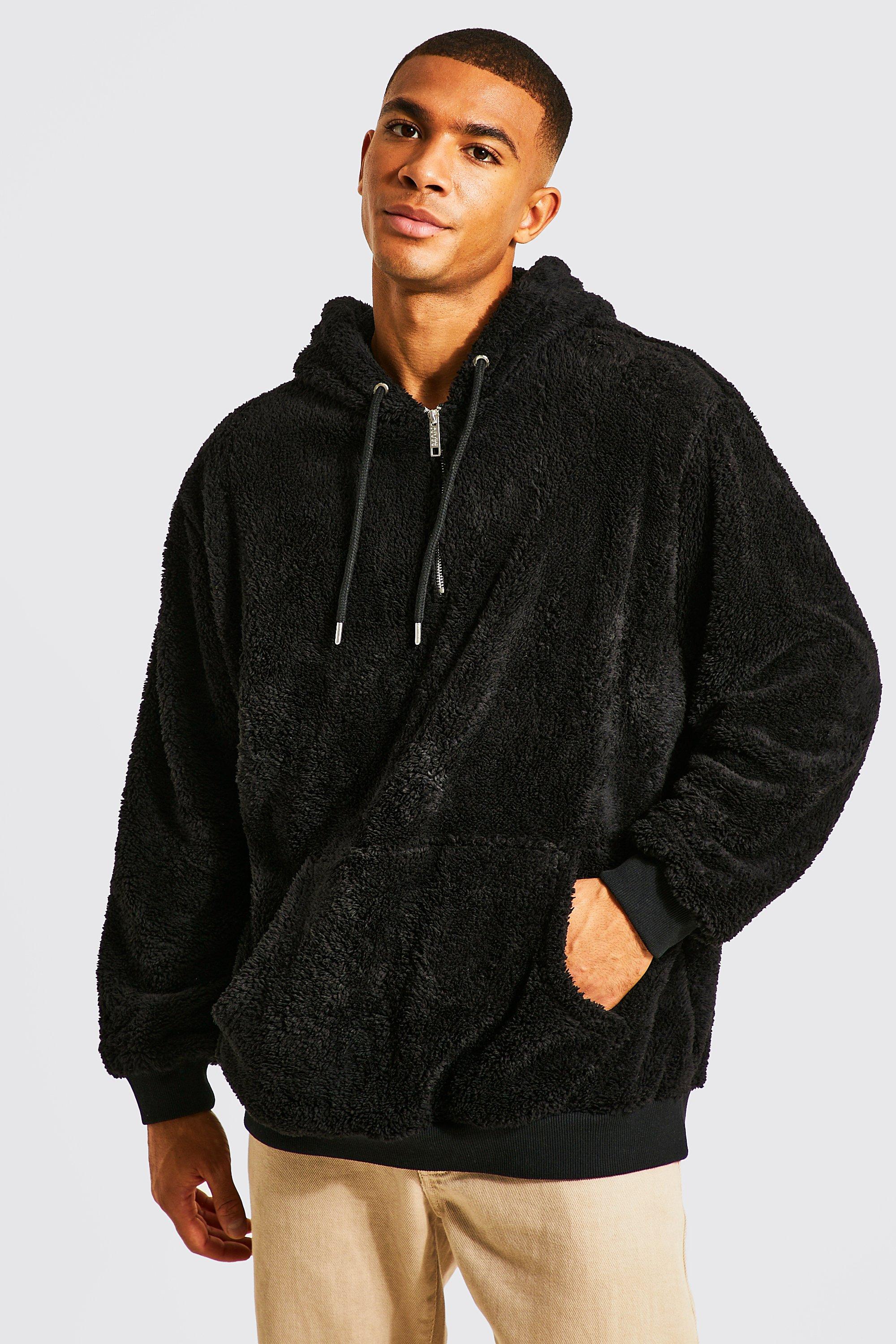 boohooMAN Men's Oversized Faux Fur Lounge Set