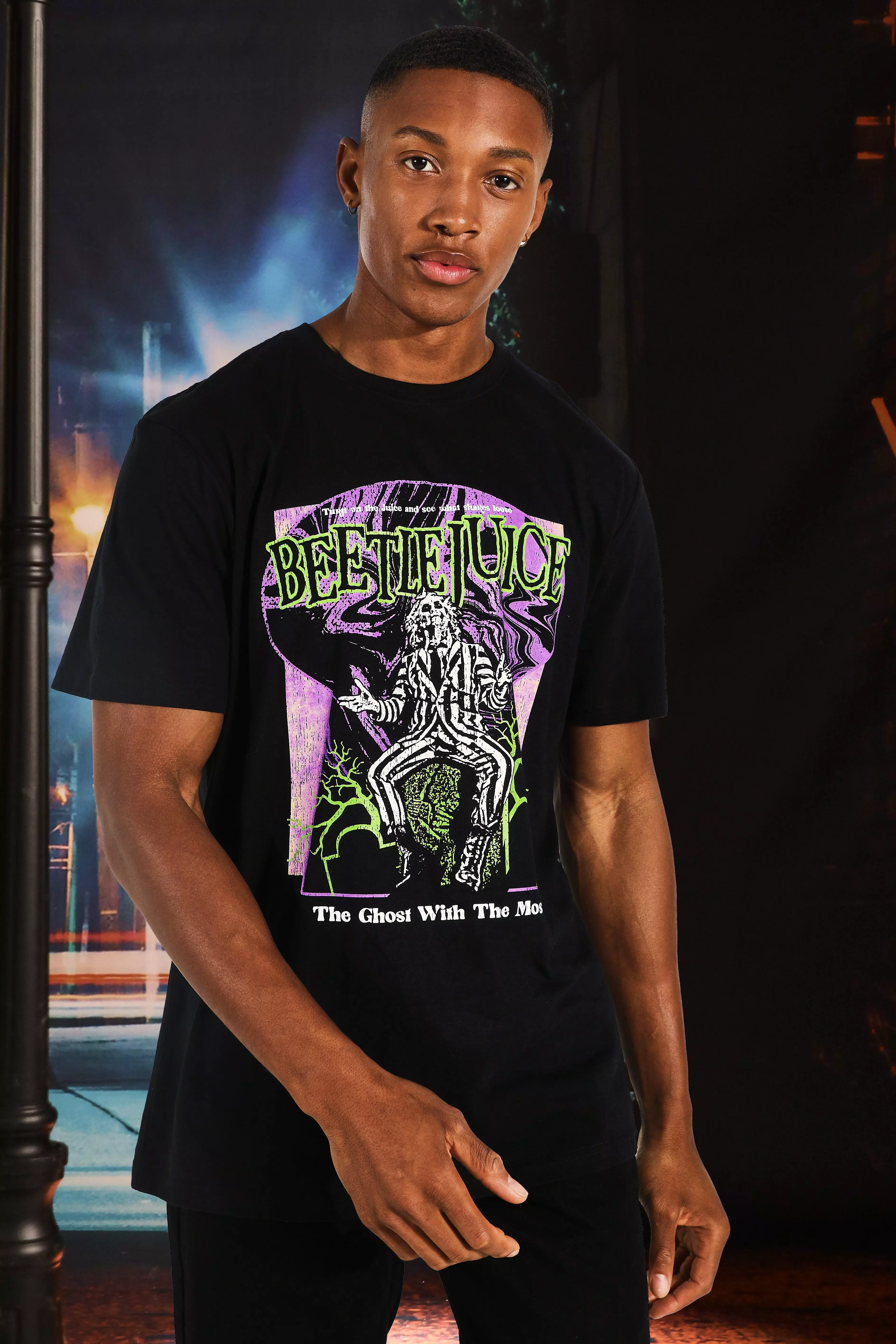 Black Halloween Beetlejuice Licensed T-shirt alternative image