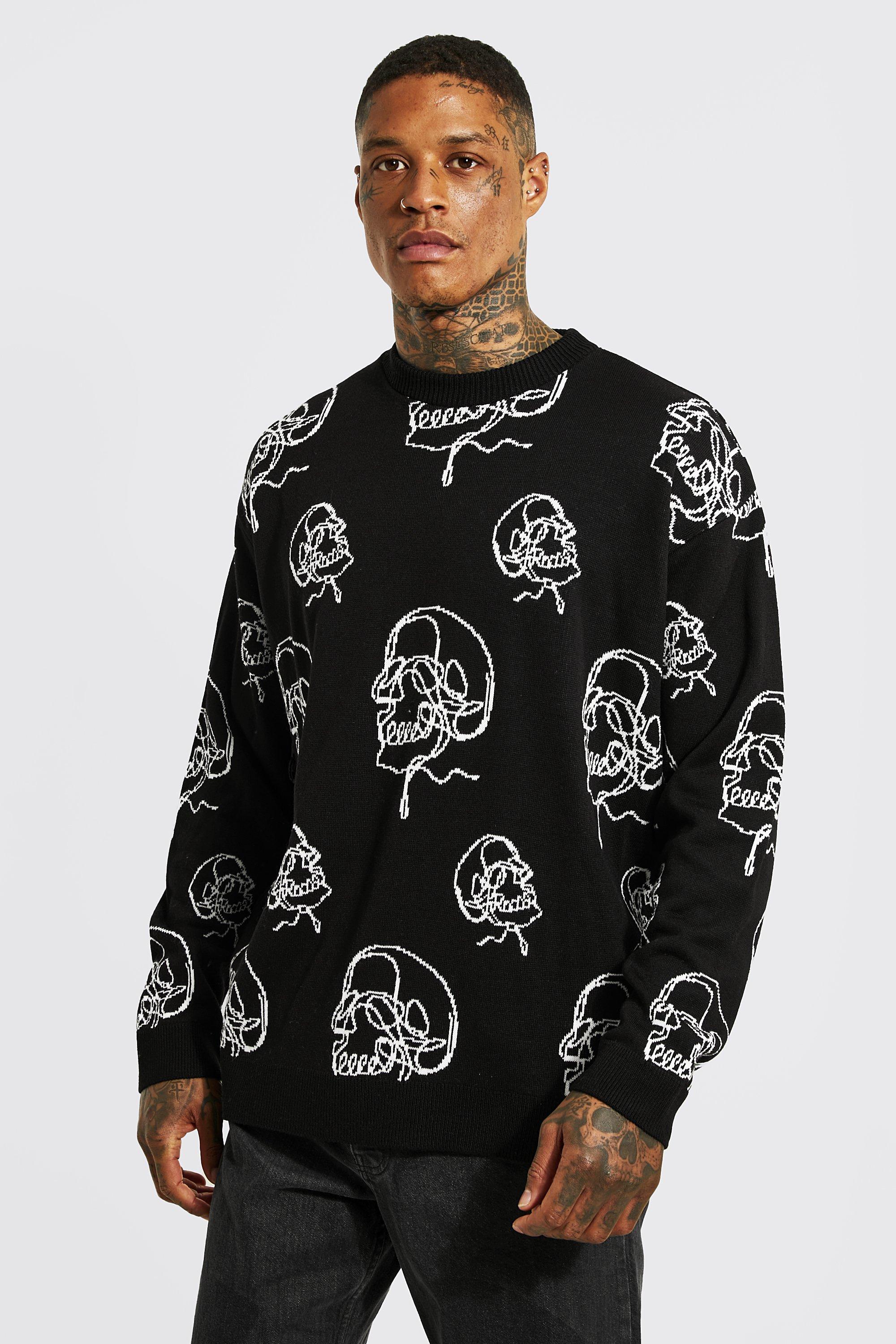 Oversized on sale skull sweater