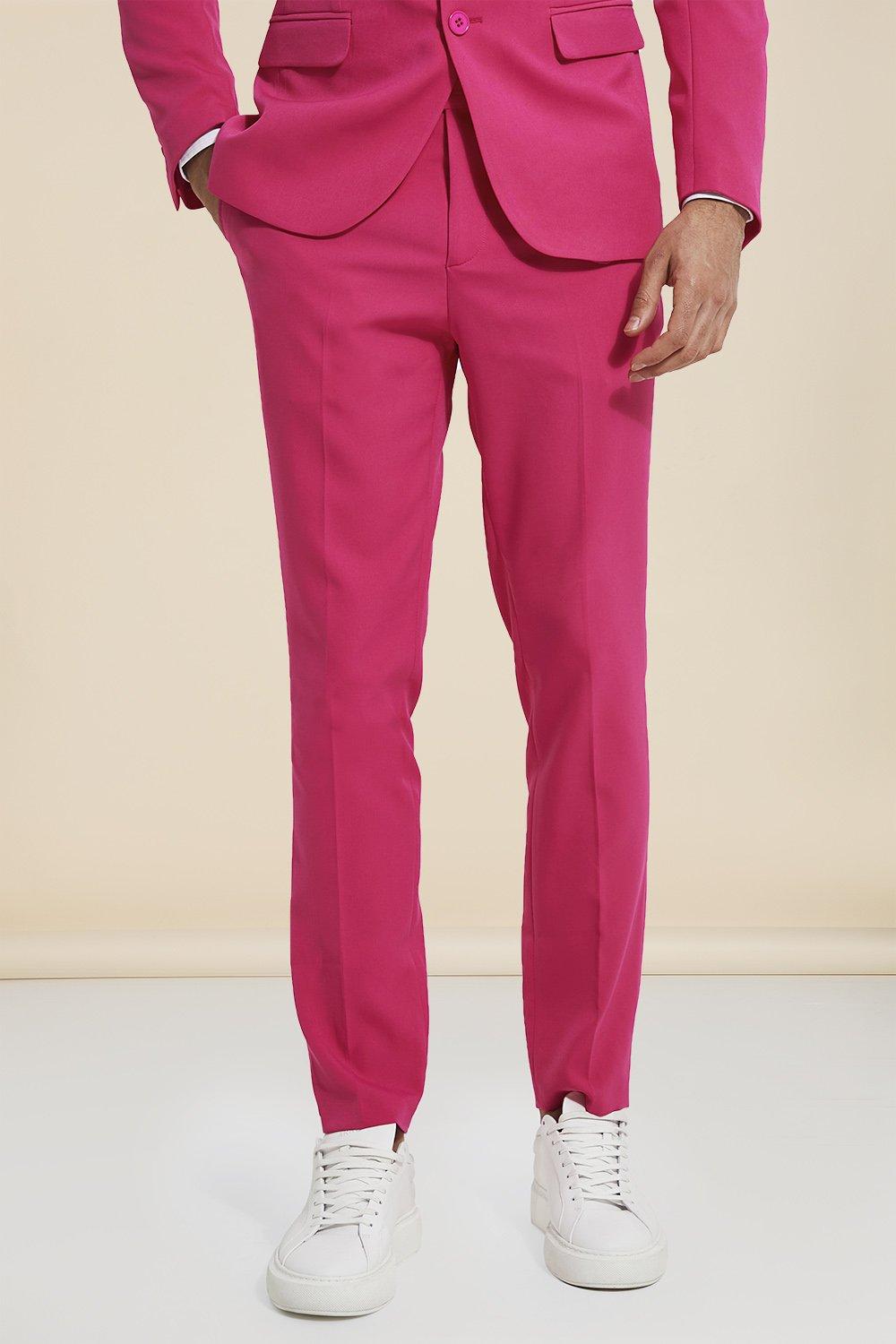 Pink skinny hot sale dress pants