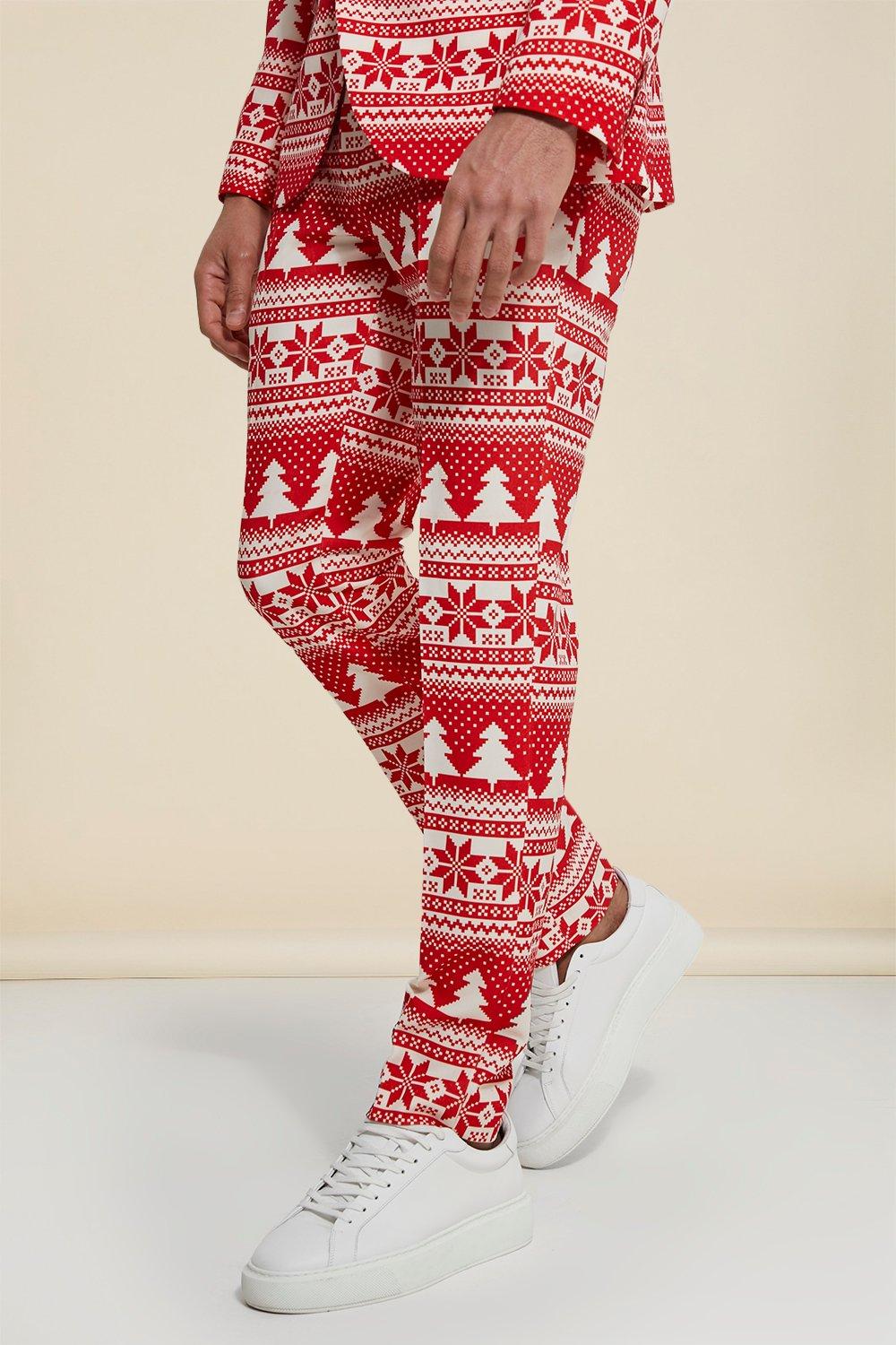 Multi Skinny Xmas Suit Pants