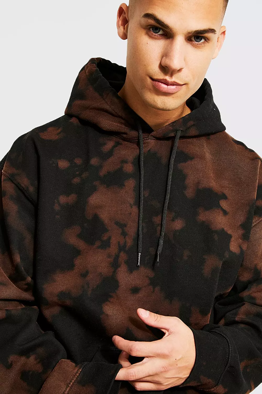 Black tie dye hoodie mens sale