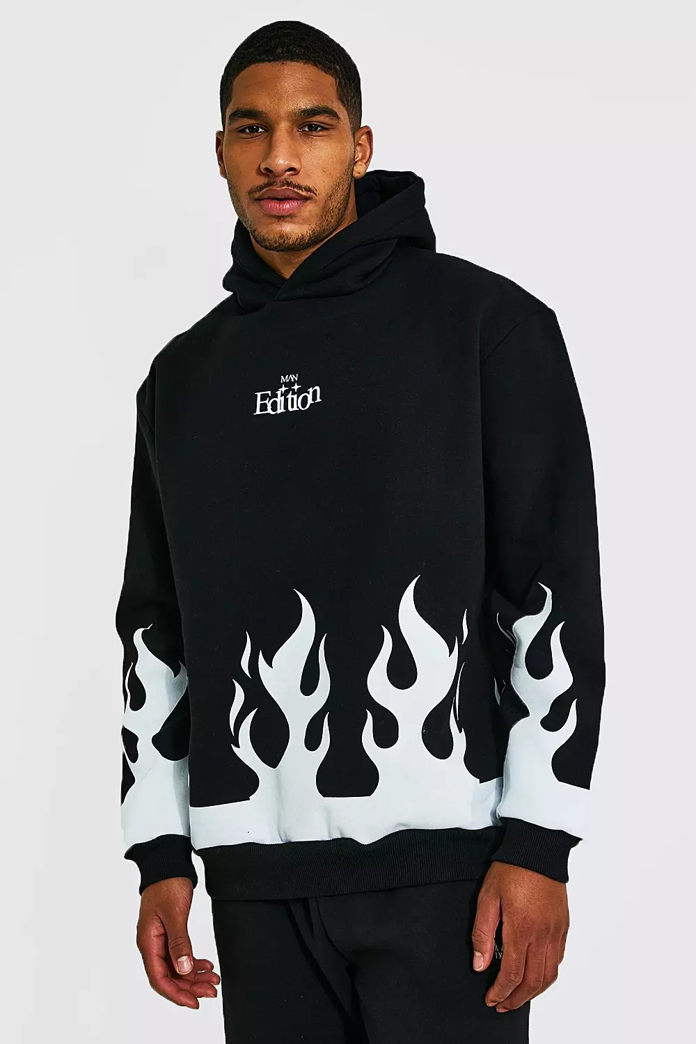 Boohooman flame hoodie sale