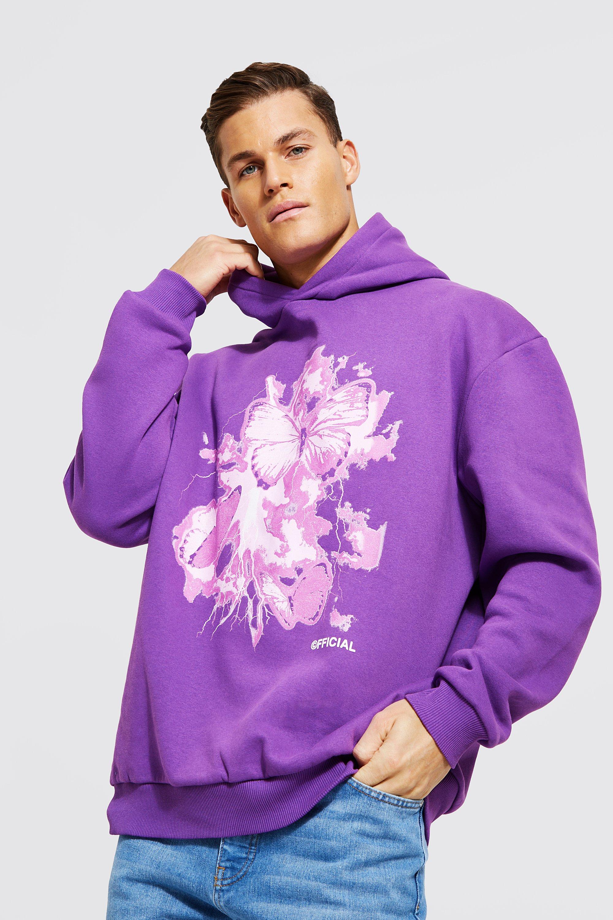 Tall Oversized Limited Floral Print Hoodie