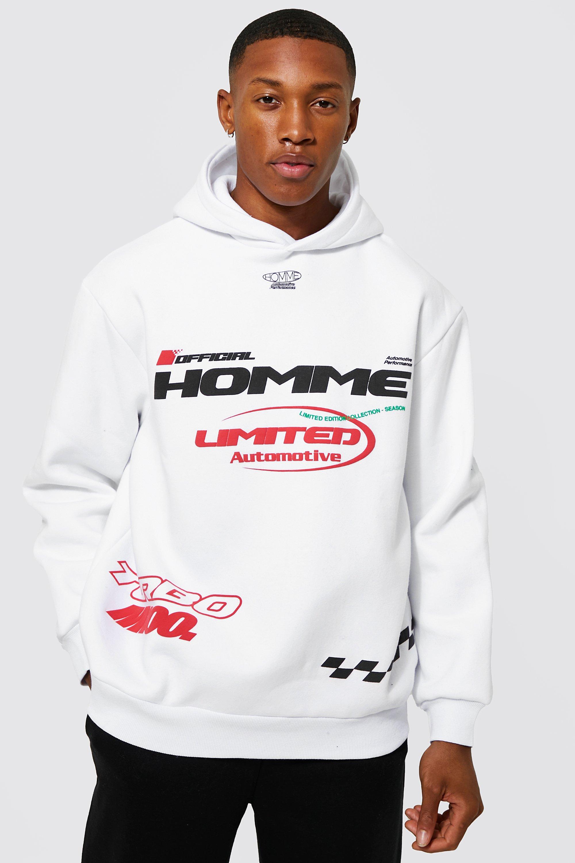 White clearance boohooman hoodie