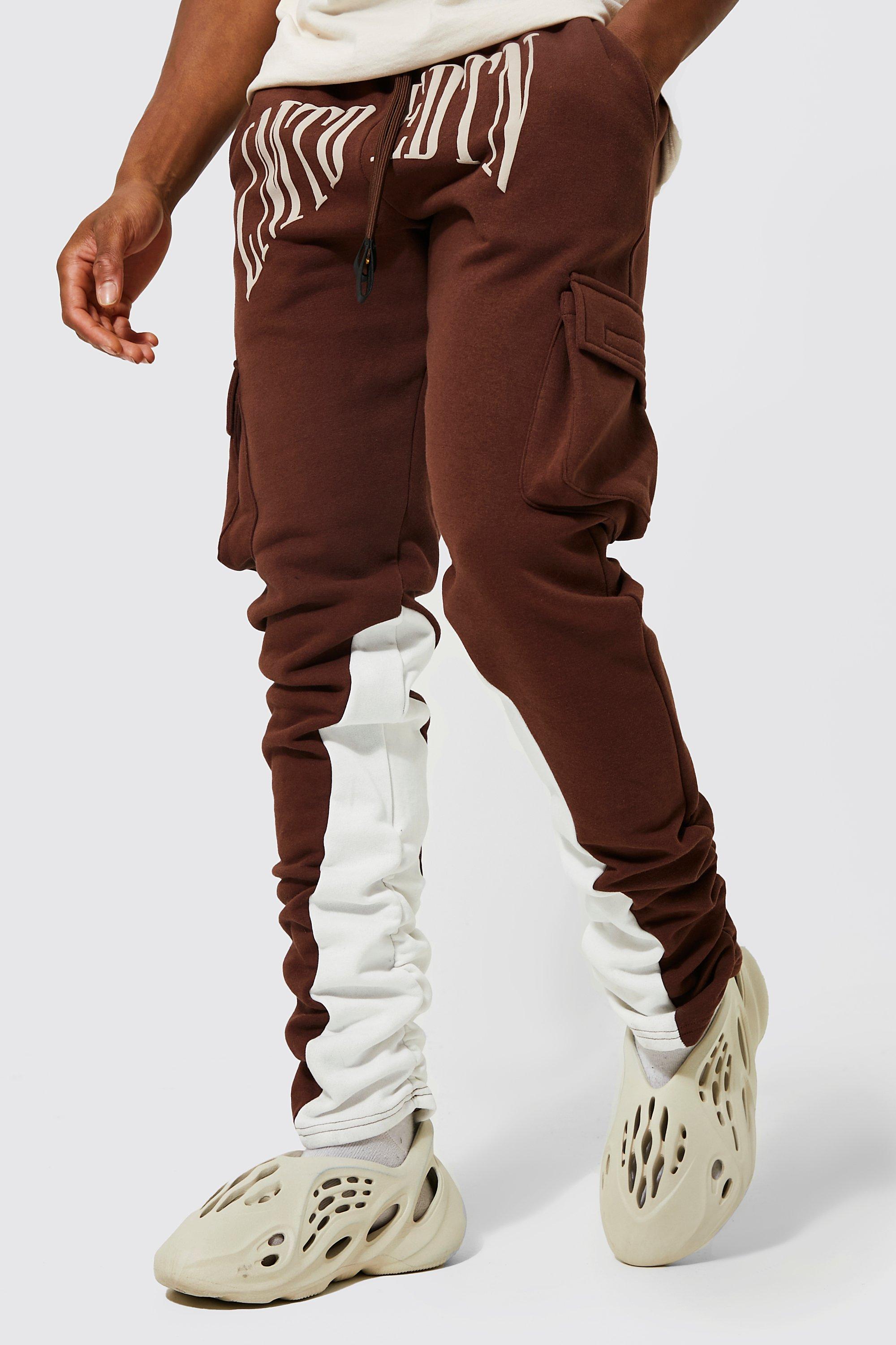 stacked joggers outfit