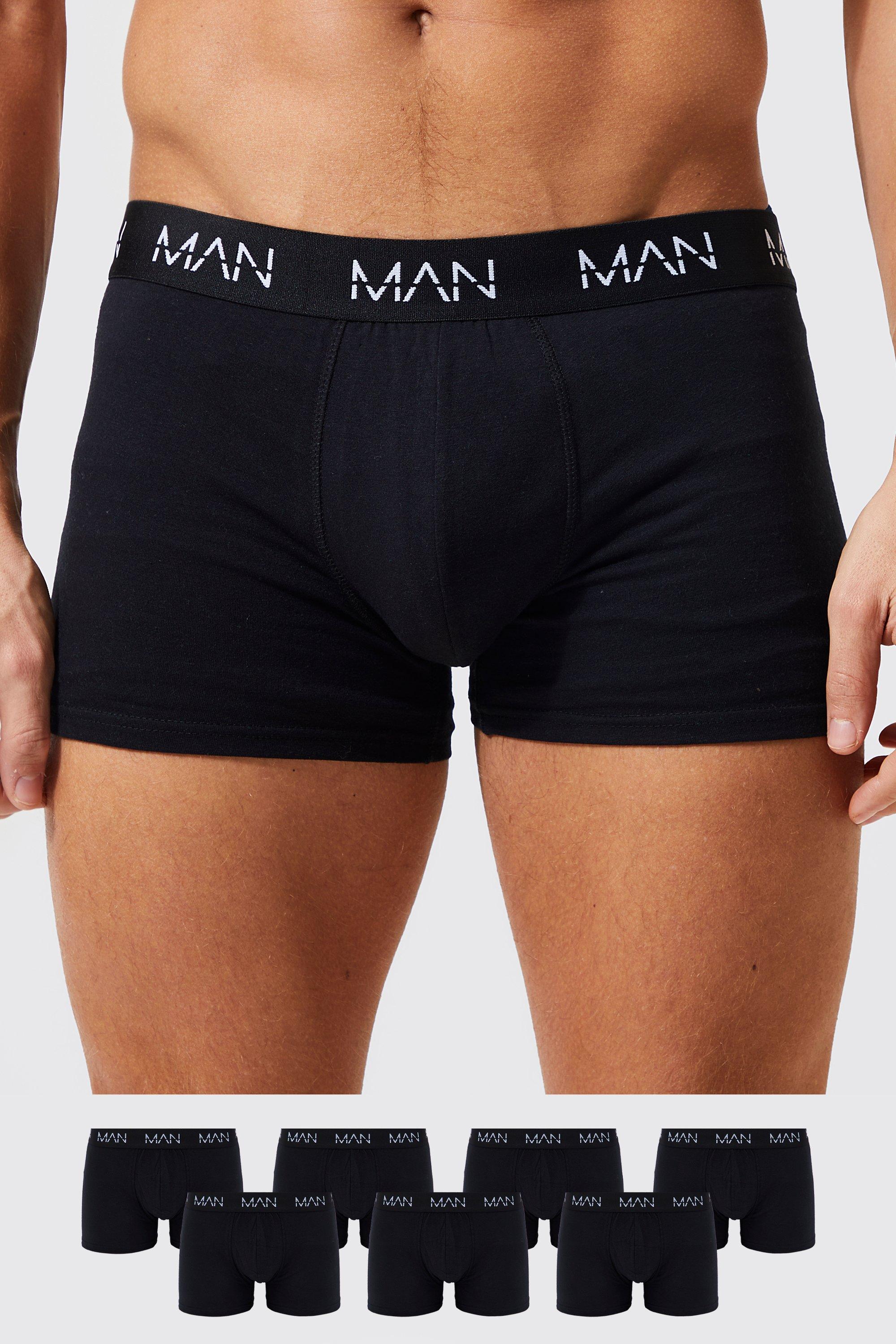 boohooMAN Mens Plus Crown Printed Boxers - Black - Big & Tall