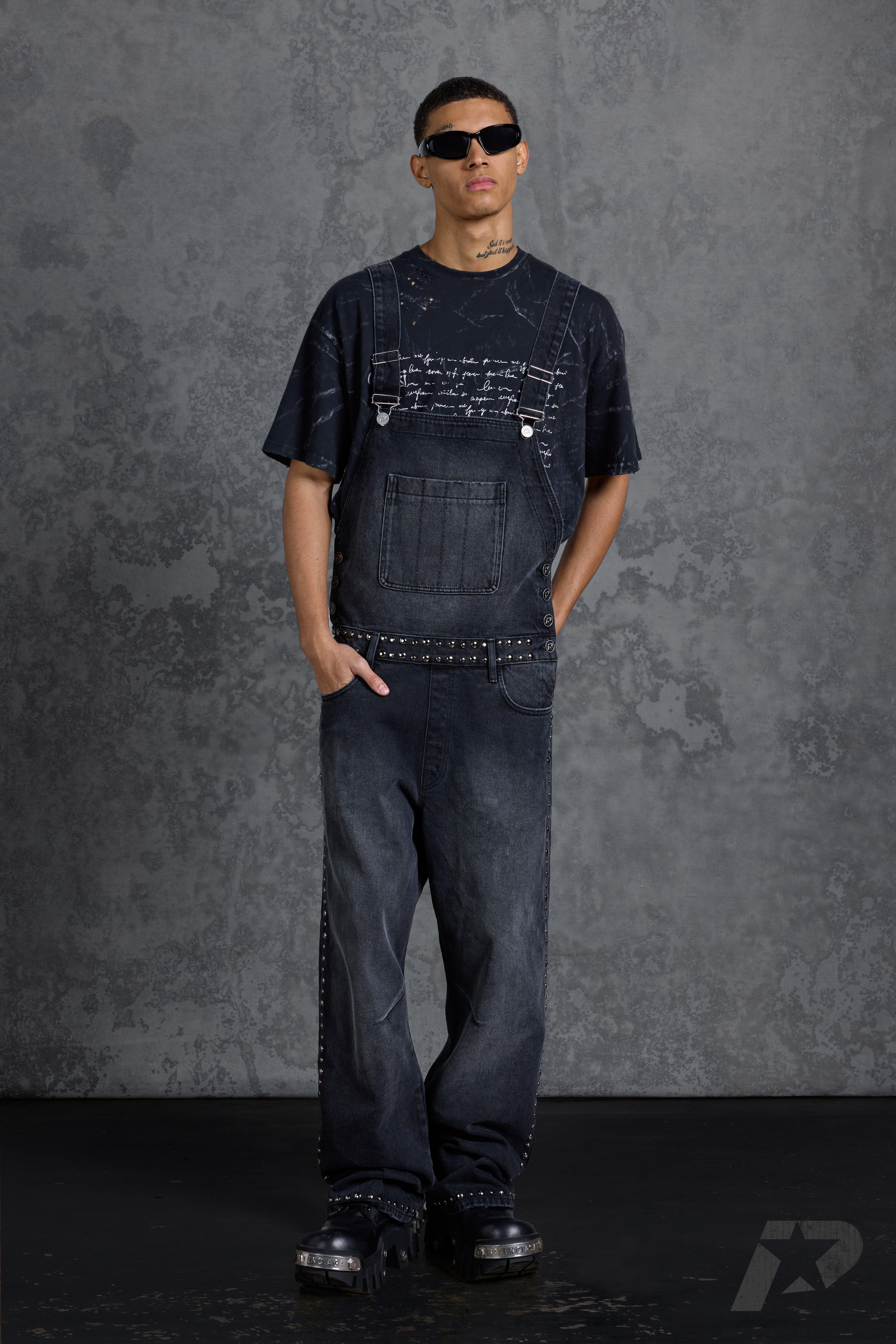 boohooMAN Men's Short Sleeve Denim Shirt