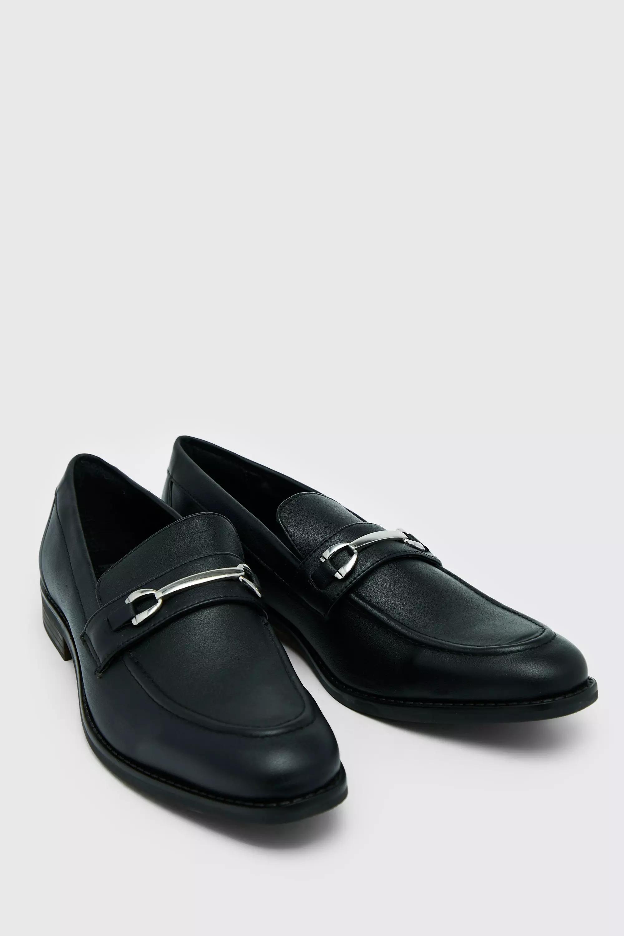 Faux Leather Loafer Black