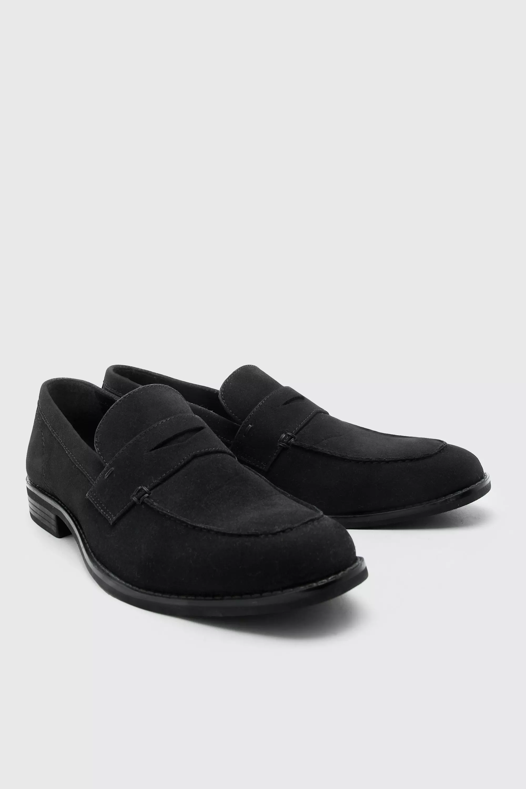 Faux Suede Loafer Black