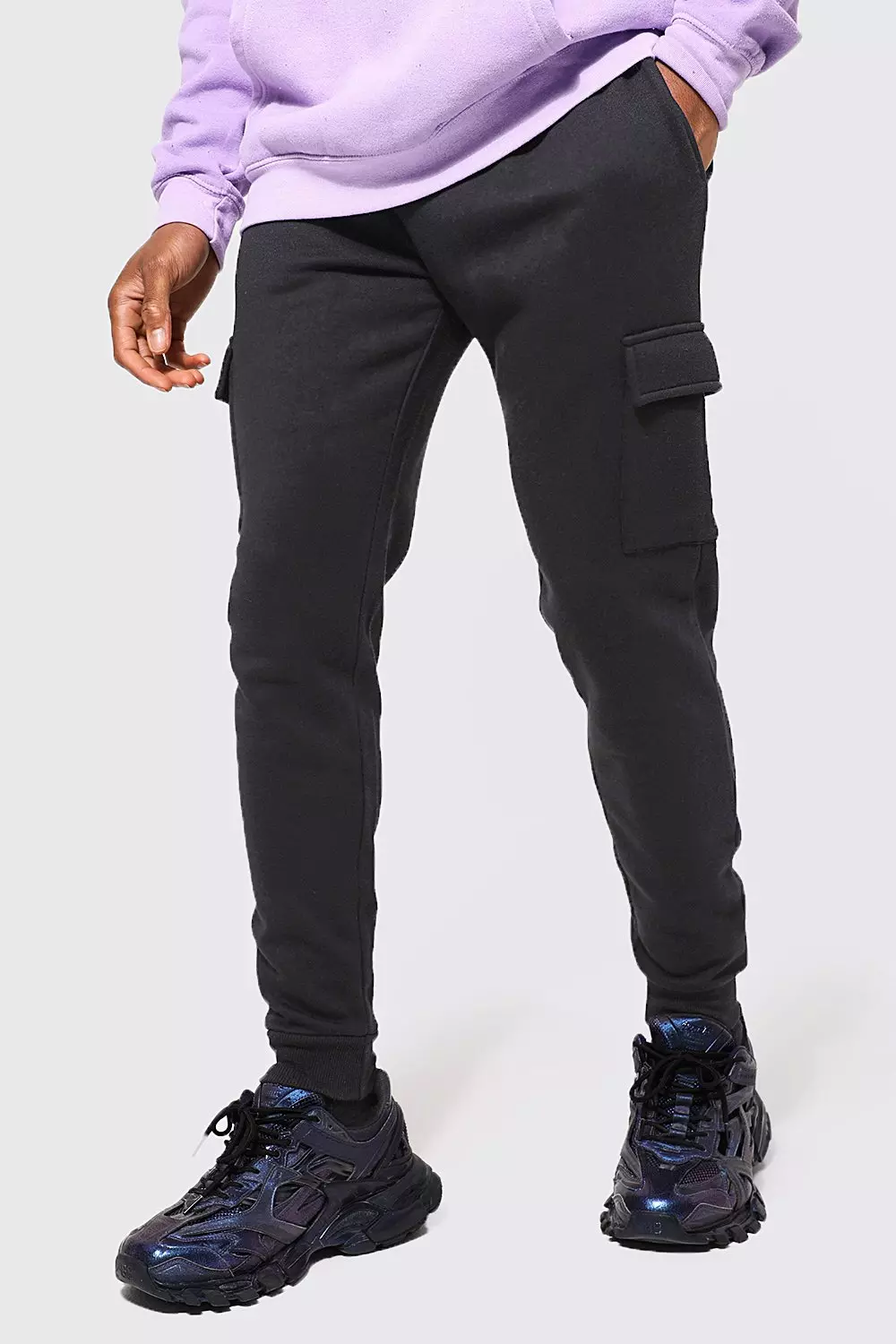 Basic Skinny Fit Cargo Jogger boohooMAN UK