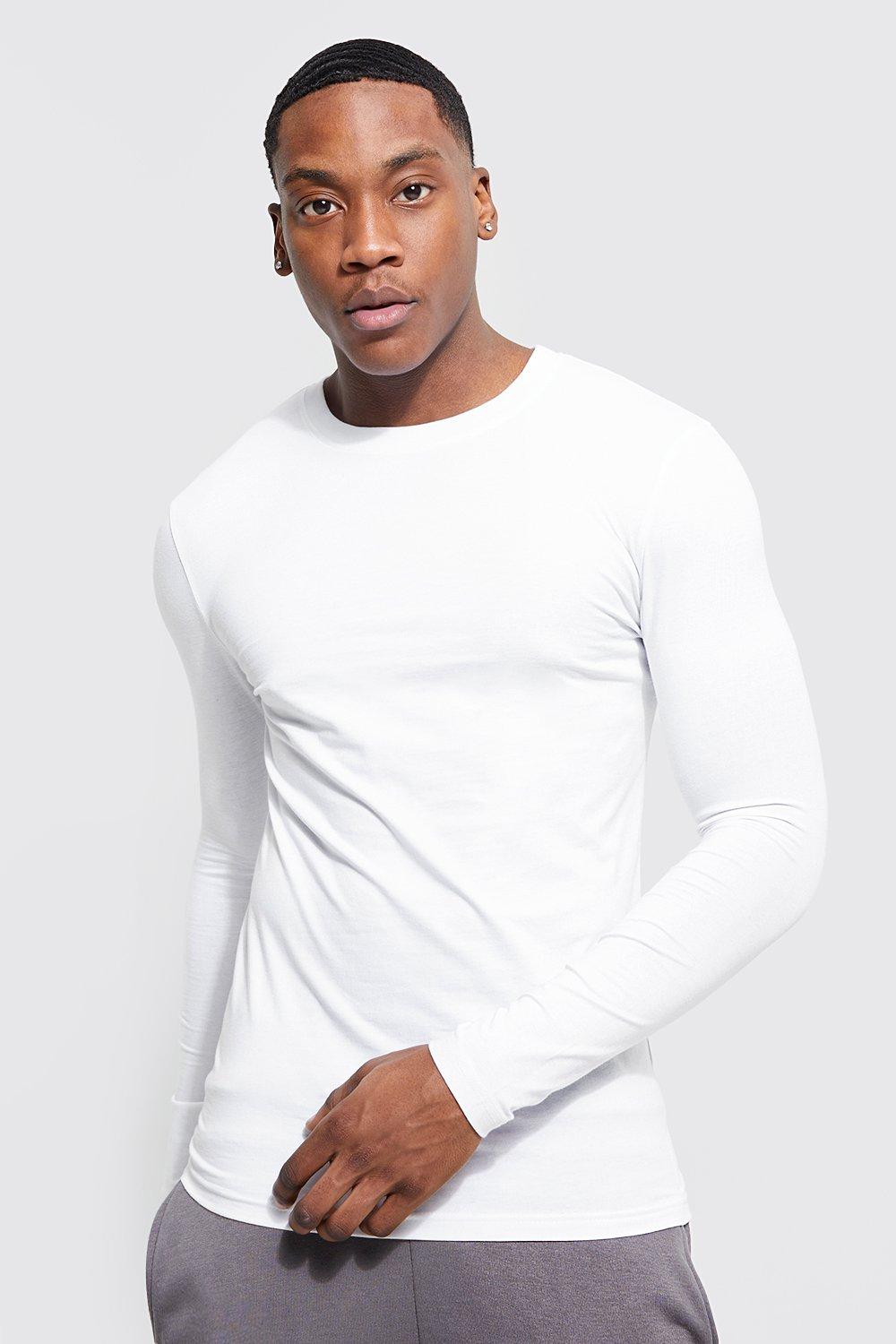 Long Sleeve Muscle | boohooMAN USA